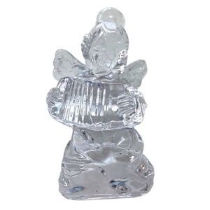 MIKASA CRYSTAL ANGEL HEAVENLY MUSIC ACCORDION TREE OR TABLE TOP ORNAMENT
